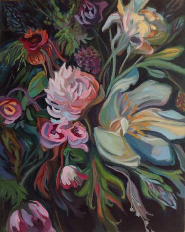 Original Floral Paintings by Anyck Alvarez Kerloch