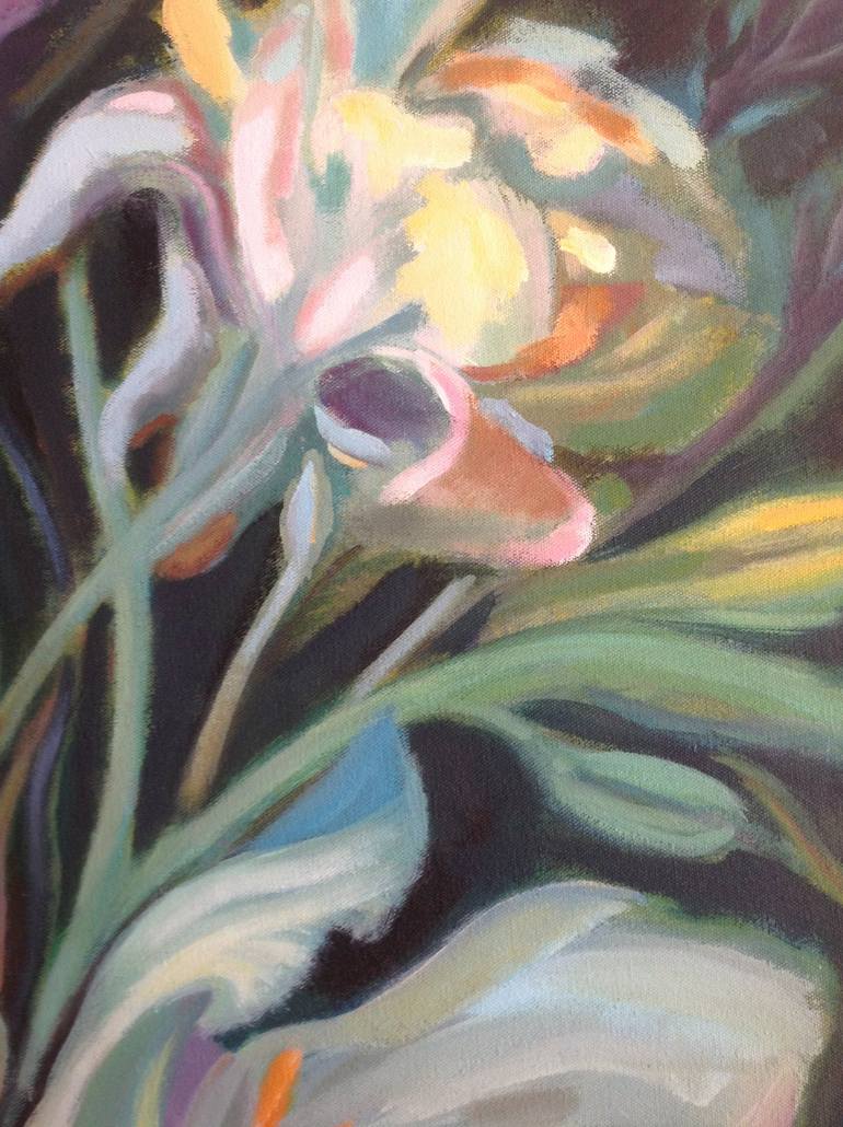 Original Expressionism Floral Painting by Anyck Alvarez Kerloch