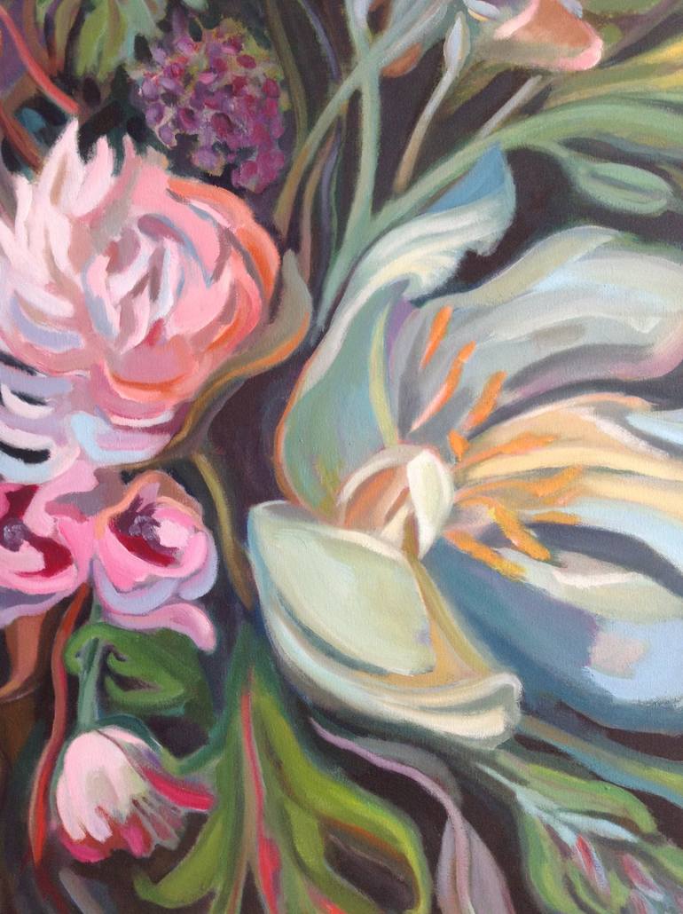 Original Expressionism Floral Painting by Anyck Alvarez Kerloch