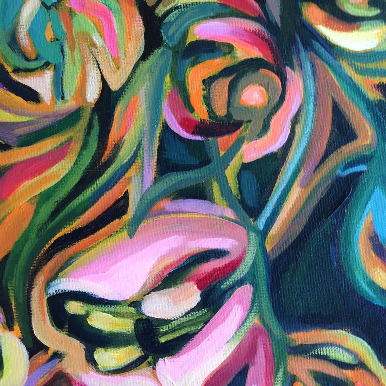 Original Expressionism Floral Painting by Anyck Alvarez Kerloch