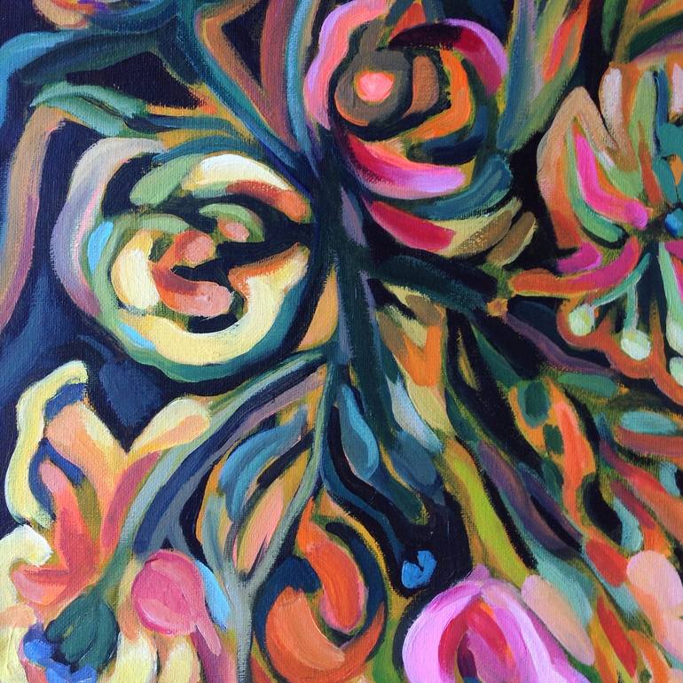 Original Expressionism Floral Painting by Anyck Alvarez Kerloch