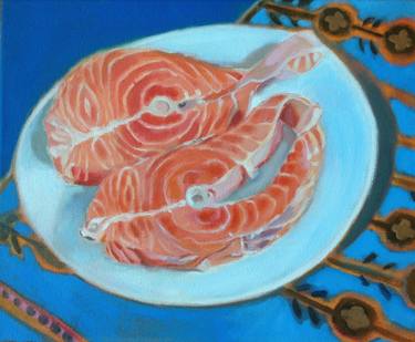 Original Expressionism Fish Paintings by Anyck Alvarez Kerloch