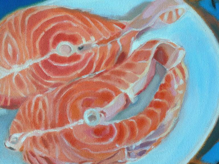 Original Expressionism Fish Painting by Anyck Alvarez Kerloch