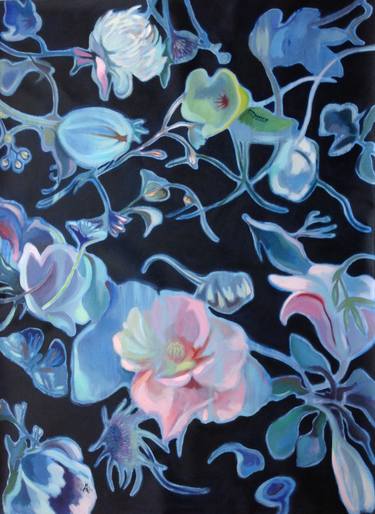 Original Expressionism Floral Paintings by Anyck Alvarez Kerloch