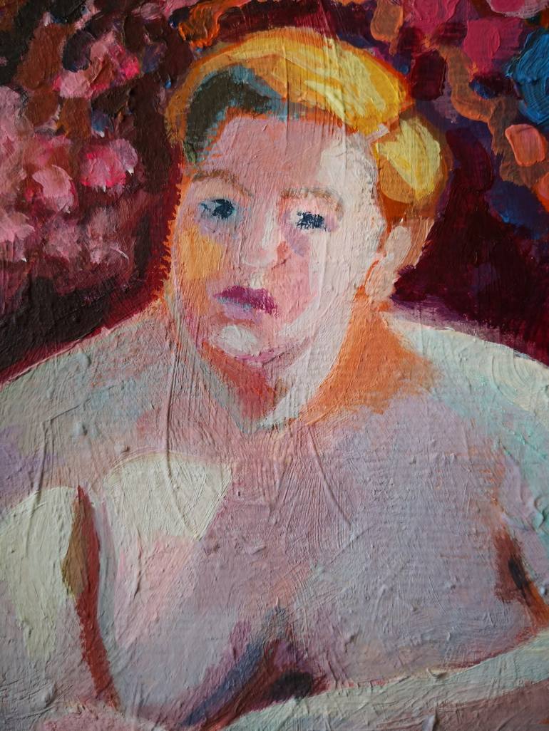 Original Expressionism Nude Painting by Anyck Alvarez Kerloch