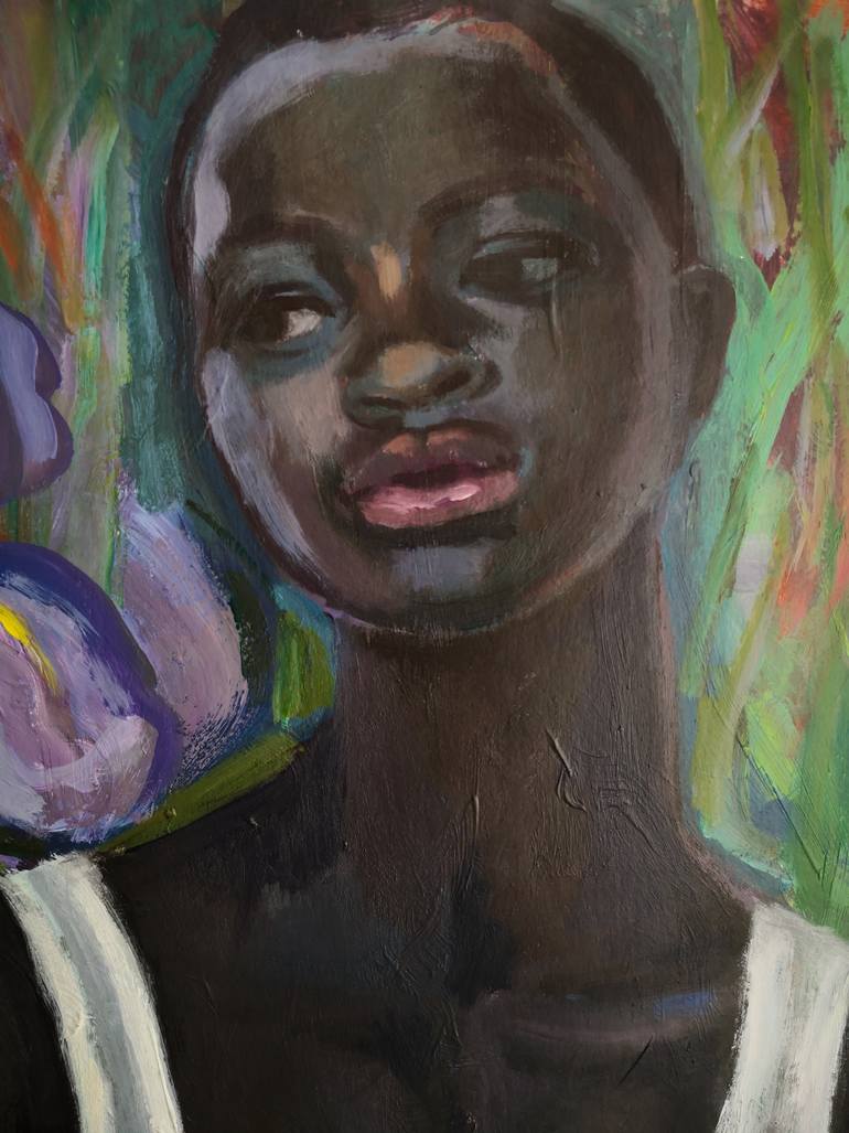 Original Expressionism People Painting by Anyck Alvarez Kerloch