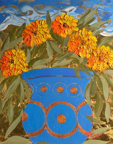 Original Fine Art Floral Paintings by Pete Davies