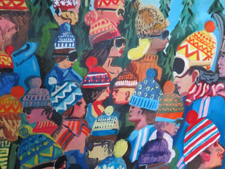 Original Pop Art People Painting by Stephen Abela