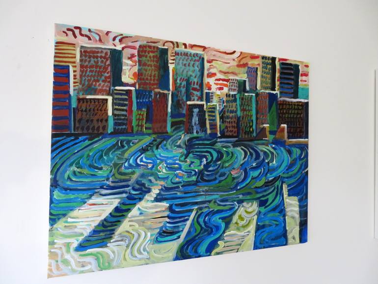 Original Abstract Landscape Painting by Stephen Abela