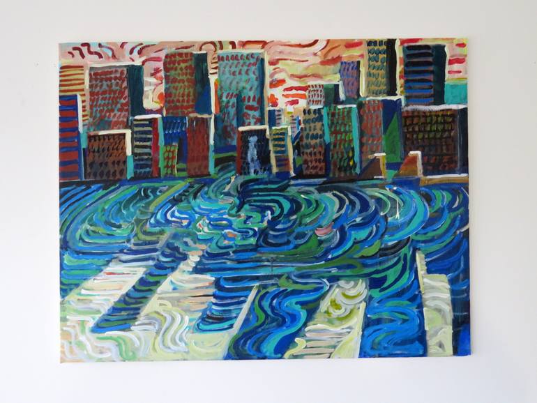 Original Abstract Landscape Painting by Stephen Abela