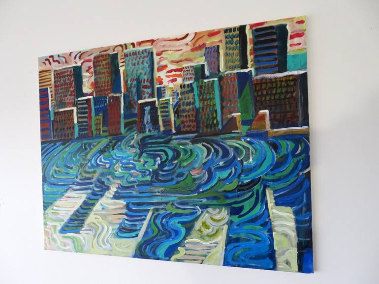 Original Abstract Landscape Painting by Stephen Abela