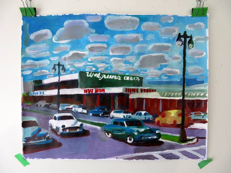Original Impressionism Architecture Painting by Stephen Abela