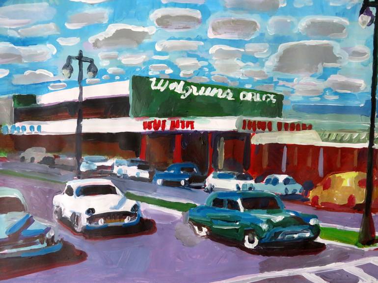 Original Impressionism Architecture Painting by Stephen Abela