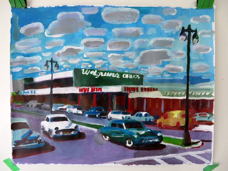 Original Impressionism Architecture Painting by Stephen Abela