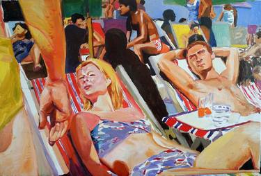 Print of Figurative People Paintings by Stephen Abela