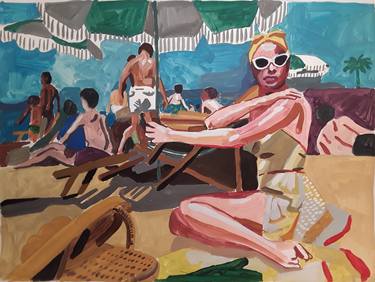Original Expressionism Beach Paintings by Stephen Abela