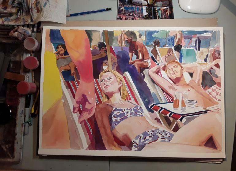 Original Figurative People Painting by Stephen Abela