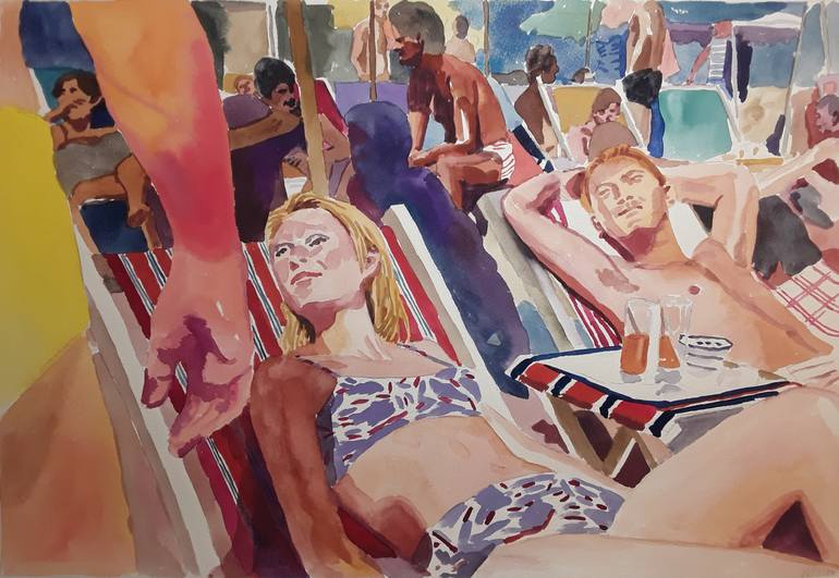 Original Figurative People Painting by Stephen Abela