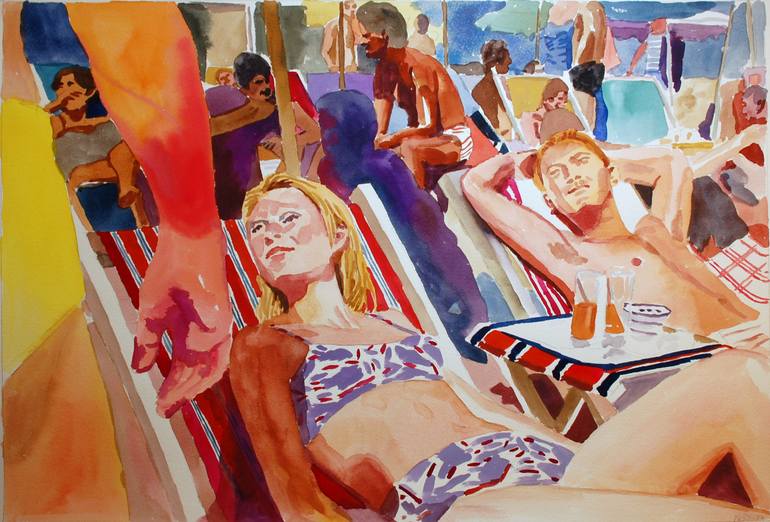 Original Figurative People Painting by Stephen Abela