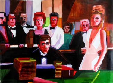 Print of Cubism Cinema Paintings by Stephen Abela