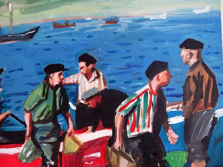 Original Boat Painting by Stephen Abela