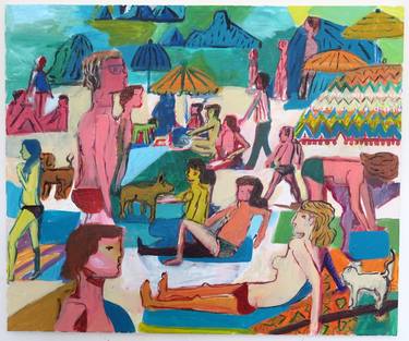 Original Impressionism Beach Paintings by Stephen Abela