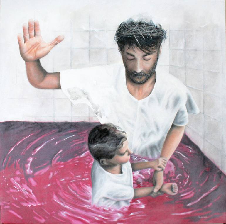 Original Figurative Religion Paintings by Arie Onnink