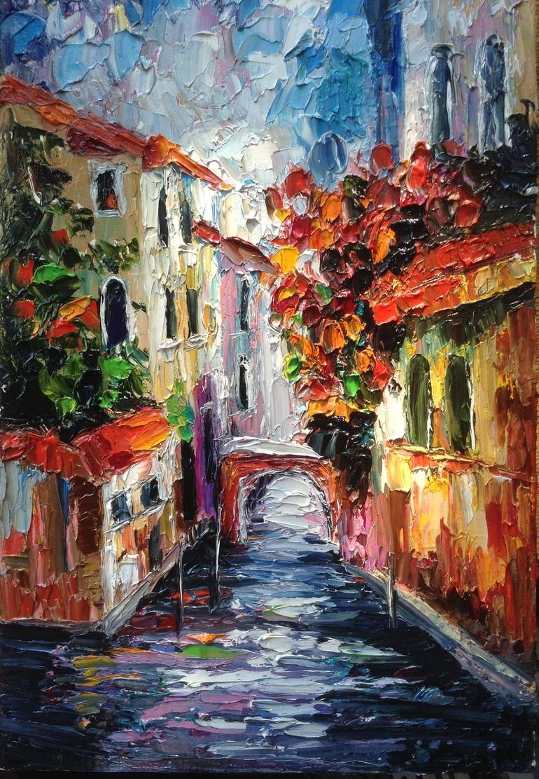 Original Impressionism Cities Painting by Nata New