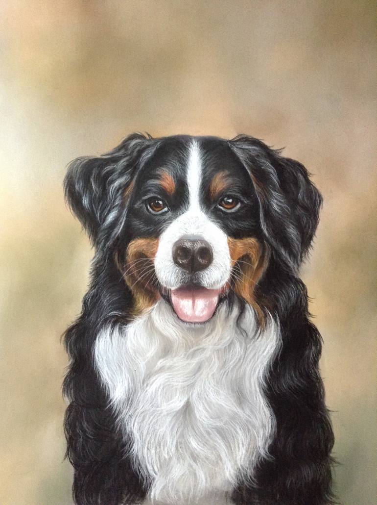 Mountain dog Painting by Nata New | Saatchi Art