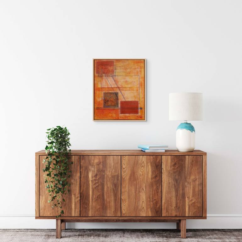 Original Abstract Geometric Painting by Anda Marcu