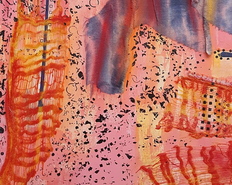 Original Abstract Expressionism Abstract Collage by Anda Marcu