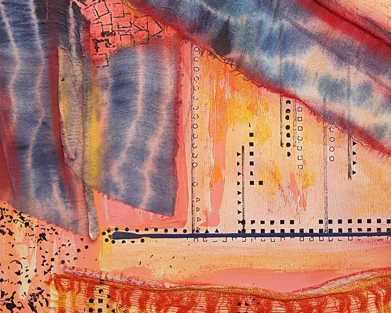 Original Abstract Expressionism Abstract Collage by Anda Marcu
