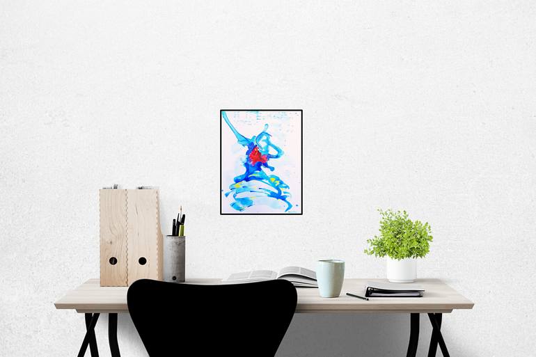 Original Abstract People Painting by Anda Marcu