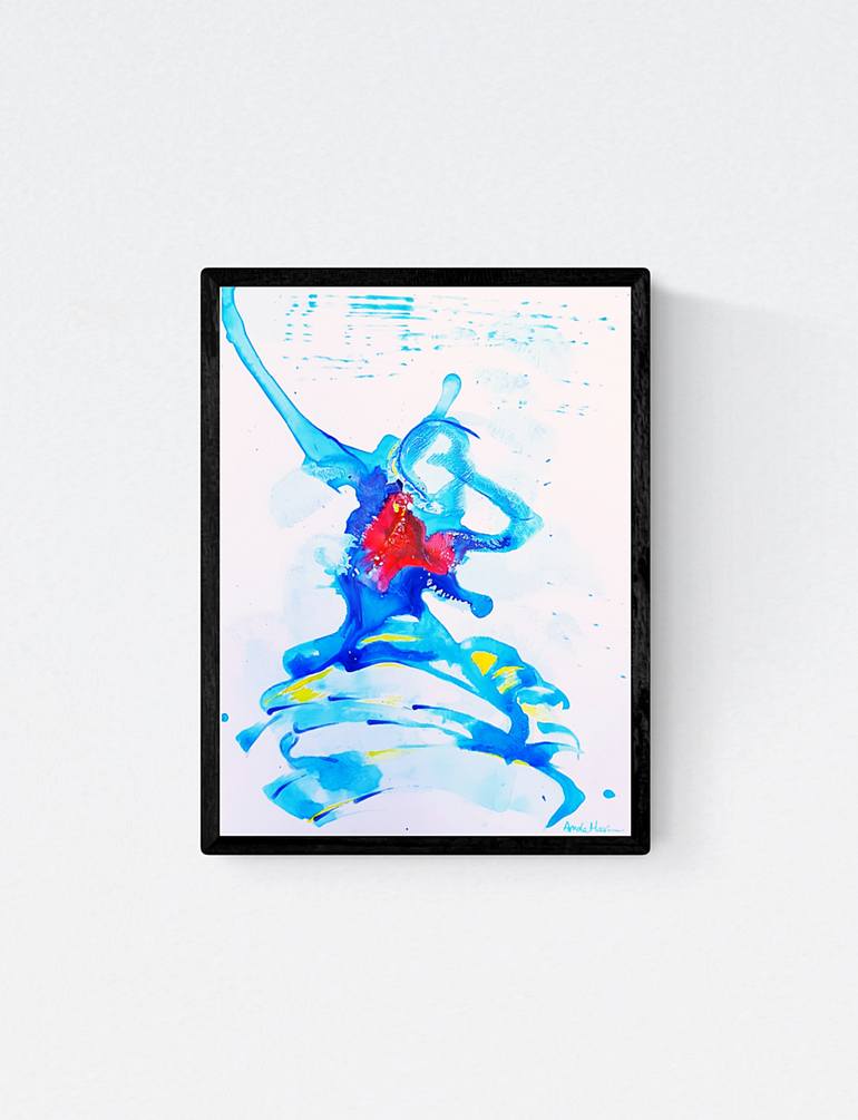 Original Abstract People Painting by Anda Marcu