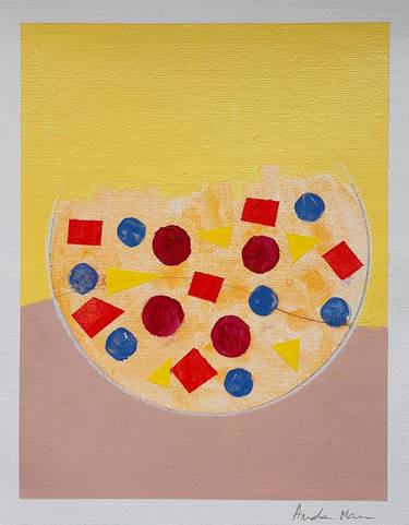 Original Abstract Food Painting by Anda Marcu