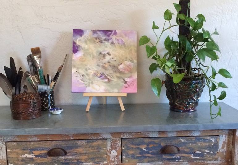 Original Abstract Floral Painting by Judy Jacobs