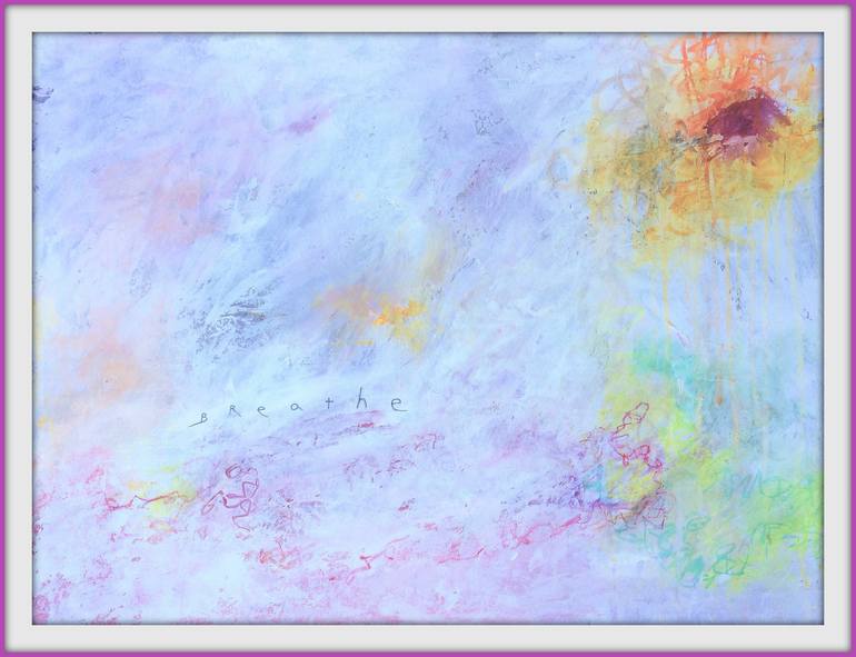 Original Abstract Expressionism Calligraphy Painting by Judy Jacobs