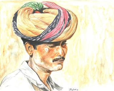 Original Portrait Painting by Kotekal Guru Rajesh
