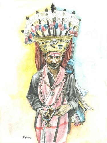 Original Realism People Paintings by Kotekal Guru Rajesh