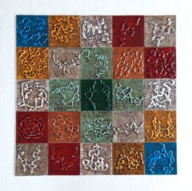 Print of Abstract Patterns Mixed Media by Ilario Massetti