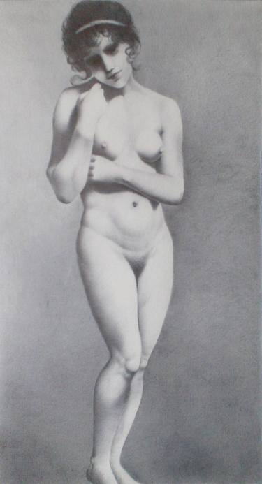 Original Figurative Nude Drawings by Ilario Massetti