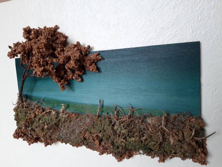 Original Figurative Landscape Sculpture by Ilario Massetti