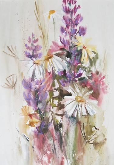 Print of Fine Art Floral Paintings by Natasha Marinoha