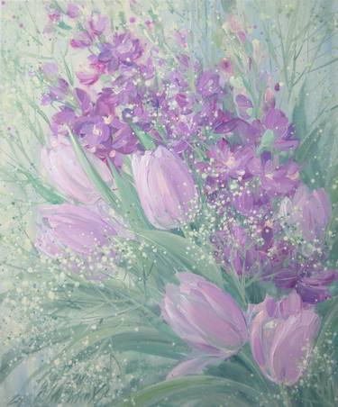 Original Fine Art Floral Paintings by Natasha Marinoha