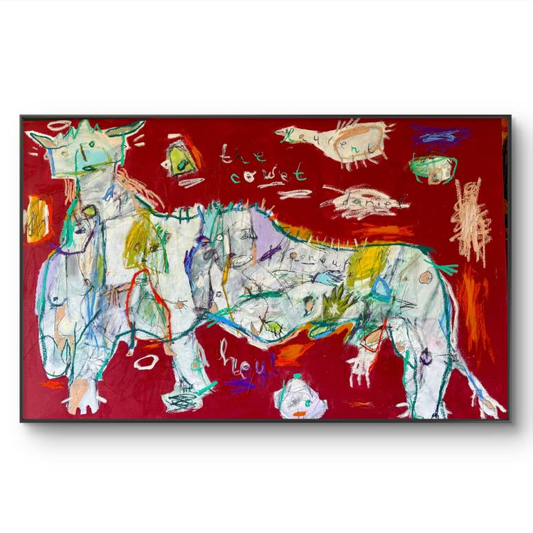 Original Abstract Expressionism Animal Painting by Laurent  Proneur