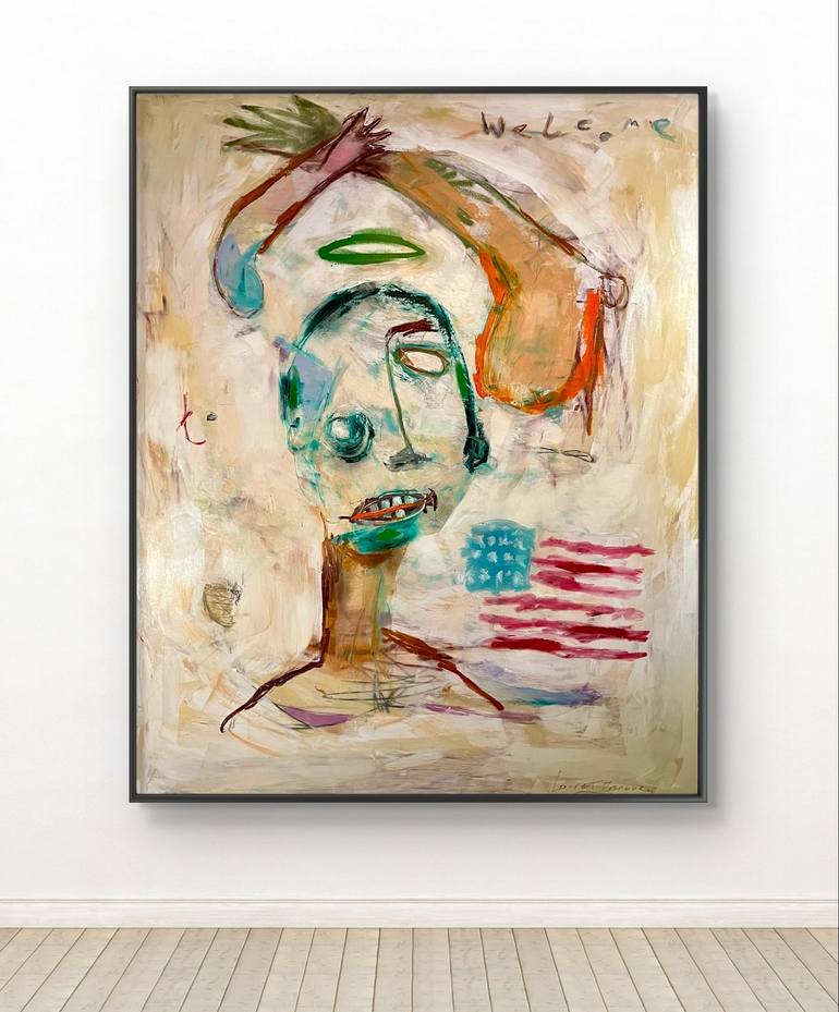 Original Abstract Expressionism People Painting by Laurent  Proneur