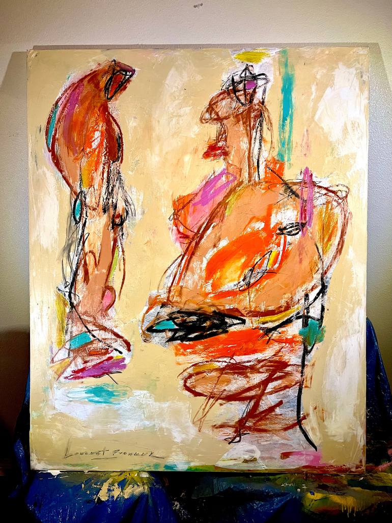 Original Abstract Expressionism Abstract Painting by Laurent  Proneur