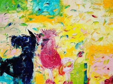 Print of Abstract Dogs Paintings by jelena b