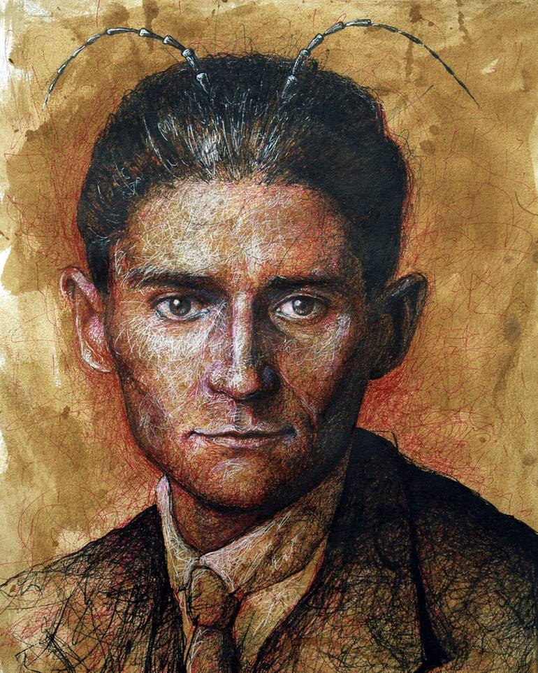 Franz Kafka Drawing by Liu Ling