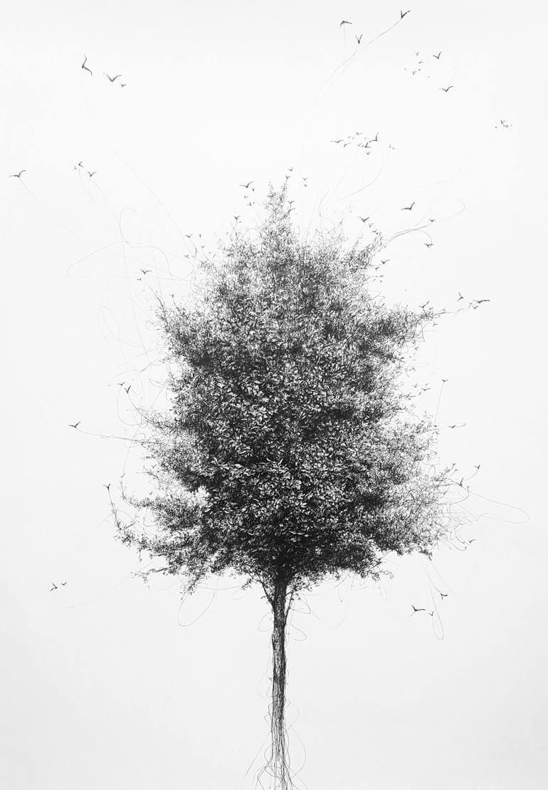 Tree version 4 /鉛筆画 A4-
